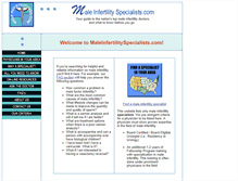 Tablet Screenshot of maleinfertilityspecialists.com